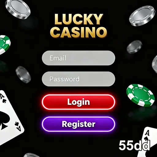 Tela de login de cassino no smartphone com opções de acesso