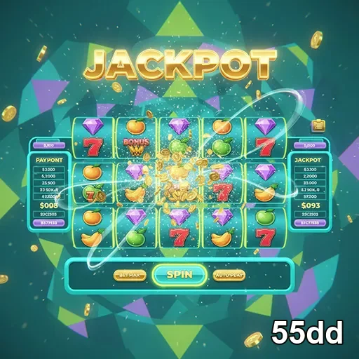 Jogador seguro se divertindo com slot na plataforma 55dd