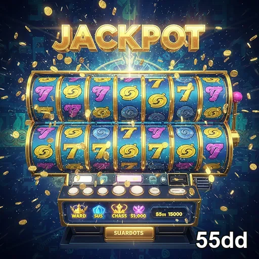 Imagem de máquinas de caça-níqueis no site 55dd, especializado em jogos de cassino e slots online.